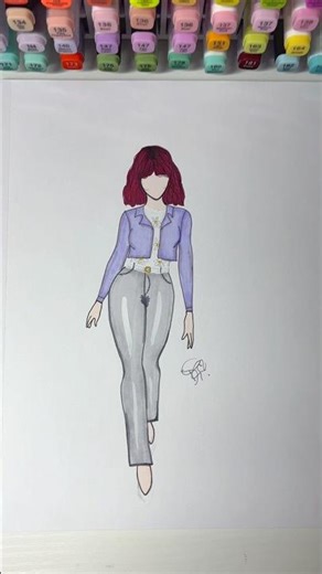 Purple jacket #asmr #coloring #satisfying #fashiondesing