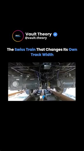 Vault Theory on Instagram: "The Swiss Train That Changes Its Own Track Width — A Masterclass in Adaptive Innovation While most trains are confined to one track system, this Swiss engineering marvel adapts to cross borders seamlessly — shifting its wheel width on the fly to travel across different rail networks. Here’s how it works — and why it matters: 🛤️ The Challenge: European countries use different track widths. Traditional trains require lengthy stops for bogie changes or passenger transfe