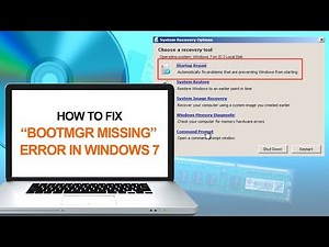 How to Fix “BOOTMGR Missing” Error in Windows 7 | Computer & Networking Basics for Beginners
