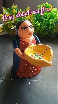 DIY easy diya decoration for diwali 🪔✨🎀#shorts #viral #festival #art #diy #decoration #clay