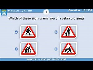 How to Identify a Zebra Crossing Warning Sign | UK Driving Theory Test