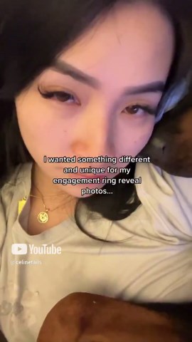 Bride’s Doberman steals the show in engagement photos