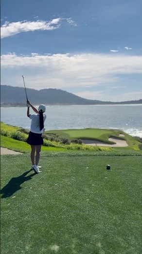 The 7th Hole at Pebble Beach with Garmany Golf ⛳ #Shorts #PebbleBeach #Golf