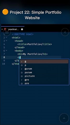 Simple HTML Portfolio Website Project | Showcase Skills & Projects
