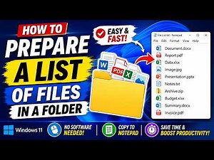 How to Prepare List of Files in a Folder in Windows 11