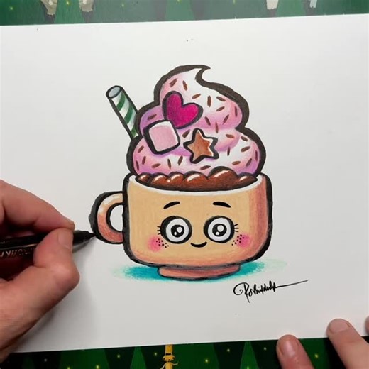 Rob Biddulph on Instagram: "The third of my four Christmas episodes of #DrawWithRob drops tomorrow at 10am, and we will be drawing a very cute hot chocolate character. Pencils at the ready..."