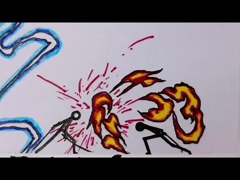 FlipBook Animation - Ultimate Fire Vs Ice Stickman Fight