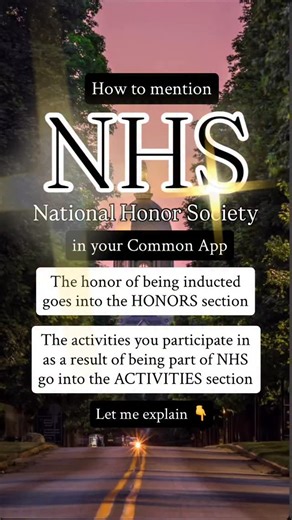 One of the most common questions I get from students is “Where do I list National Honors Society?” This can be confusing because there is the recognition component and the activity component. So let’s break it down. ⭐ In your Honors section (located in Education), you can list up to 5 Honors. This is where you can list the honor of being inducted into NHS at your school. You can check off both ‘school’ and ‘national’ for the level of recognition. ⭐ Now, if in addition to being inducted, you part