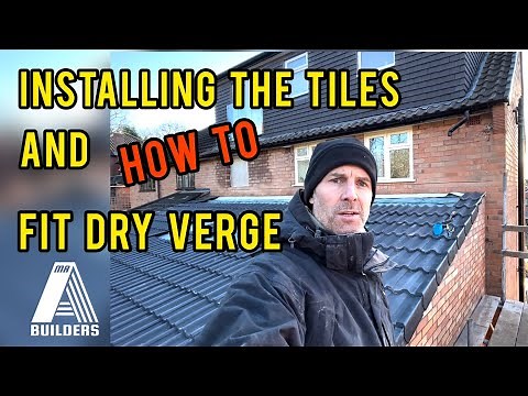 Fitting the eaves protection, felt, lath, tiles and dry verge