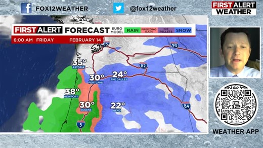 6.9K views · 97 reactions | FIRST ALERT WEATHER DAYS: Freezing rain/snow likely arriving Thursday | FOX 12 Weather | Facebook