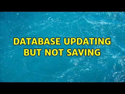 Database updating but not saving