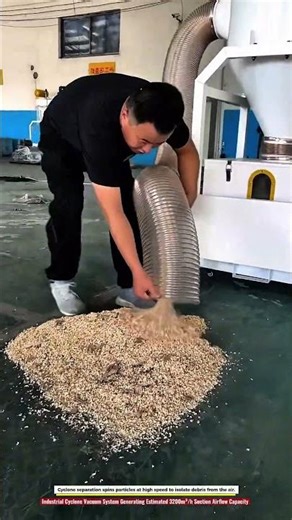 Industrial Cyclone Vacuum System Generating Estimated 3200m³/h Suction Airflow Capacity