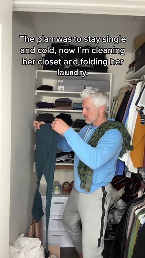 Silver Fox Couple Relationship Laundry and Cleaning Closet
