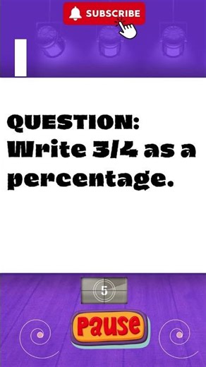 Convert 3/4 to a Percentage Explained in 30 Seconds Year 56 Maths SATs Prep