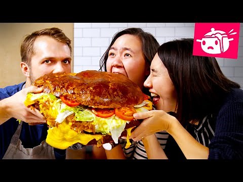 We Tried To Re-Create This Giant 30-Pound Burger • Eating Your Feed • Tasty