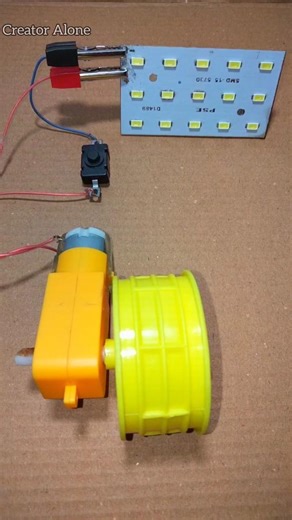 Turning a BO gear motor into a LEDs Lights generator! #shorts #DIYProject #generator