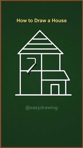 How to Draw a House Step by Step 🏠 Easy Drawing for Beginners #shorts #drawing