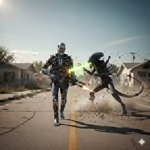 terminator vs aliens😎