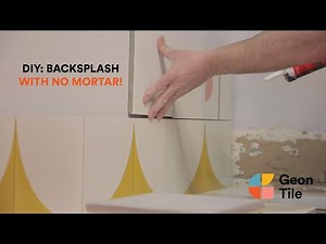 DIY: Tile Backsplash With No Mortar