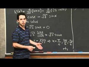 Derivatives of Sine and Cosine | MIT 18.01SC Single Variable Calculus, Fall 2010