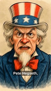 856K views · 47K reactions | Pete Hegseth shamelessly berated the best of the best in our military! Watch Uncle Sam reprimand his despicable performance! | Democracy in Crisis | Facebook