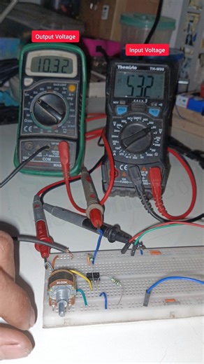 Practical Circuit of Inverting Voltage Comparator Using LM741 Op-Amp