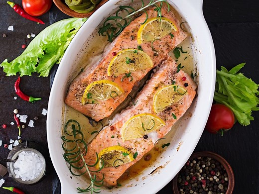 Pavés de saumon au four facile