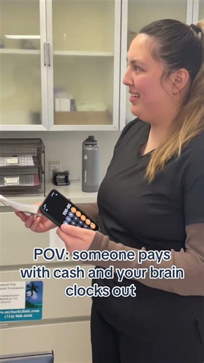 I'm always second guessing myself at the front desk 😃 #chiropractic #fyp #funny #frontdesk #cash