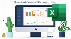 How to change Excel categories while keeping history