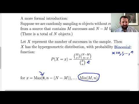 Discrete Probability Distributions: The Hypergeometric Distribution (STAT I – Full Lecture)