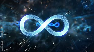 Exploring the concept of infinity through stunning visual effects and animations in a dynamic digital environment