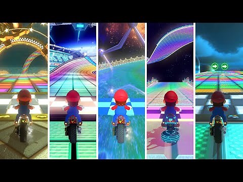 Mario Kart 8 Deluxe - All Rainbow Road Courses (DLC Included)