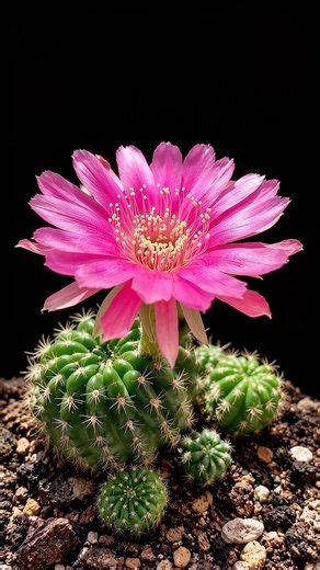 A Stunning Pink Flower Emerges From a Cactus! 🌵 | Time Lapse