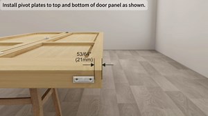 JUBEST 48" Bifold Door Hardware, Top Mounted Bi fold Door Hardware Kits, Closet Door Hardware for Inside Door, Bathroom, Cabinet, 4 Doors System (NO Doors Include)