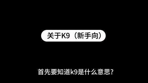 关于K9（新手向）