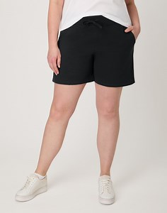 Hanes Women's Jersey Pocket Shorts, 7" Black L