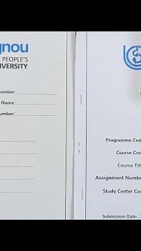 IGNOU assignment ka front page kaise fill kare / how to fill the front page/course code kya hota hai
