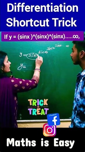 Differentiation Shortcut Trick | Continuity & Differentiability Class 12 /JEE/ NDA/CUET #shorts #fun
