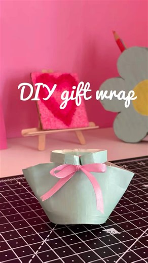 DIY gift wrap just using a paper cup❤️#shorts #diycrafts