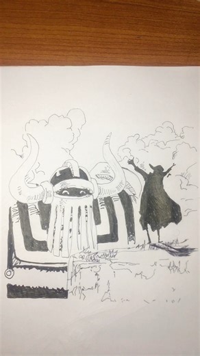 Speed drawing joyboy and emeth 😳🔥#shorts #video #anime #drawing