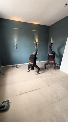 Not too sure our version of DIY SOS has quite worked in this case… 🤔 But I think we got the job done in the end right? 🤣 We promise that no builder were injured during this renovation… well not too badly anyway… we think @bbcdiysos would be proud of our efforts here 👀🤦🏼‍♂️🤦🏽‍♂️ On a serious note the mission of DIY SOS has been a HUGE inspiration of ours and something we hope to replicate with our next project with you guys!! 🧡💪🏼 #builder #renovation #fyp #reno #diy