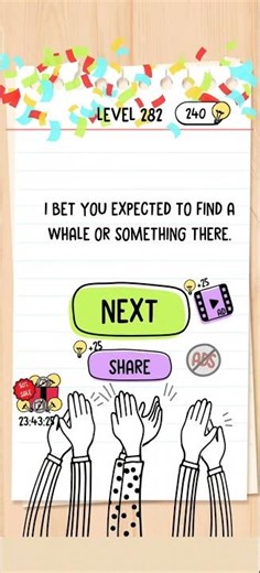 Brain Test Level 282 Solution & Walkthrough | Tricky Puzzles (Android & iOS Shorts)