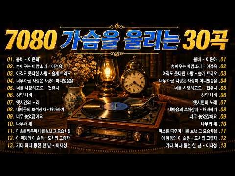 광고 없는 7080 중년을 위한 30곡 (1 시간 연속 듣기_가사 있음 🎶 50대이상이 들으면 정말 좋아할 노래 추천곡 🎶 7080 노래모음