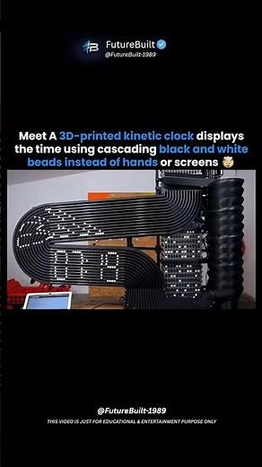 This 3D Printed Kinetic Clock Uses Cascading Beads to Tell Time 🤯