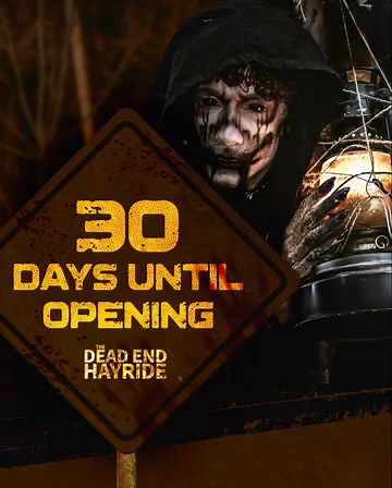 ⚠️Your Dead End is officially one month away. Get Your Tickets Now >> bit.ly/YourDeadEnd This event will sell out, limited tickets are available nightly. Plan ahead, and we'll scare you very soon. | The Dead End Hayride