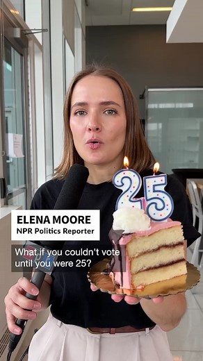 9.3K views · 63 reactions | What if you had to be 25 to vote in your first election? Reporter: Elena Moore/NPR Producer: @kerencarrionphoto • Keren Carrión/NPR | NPR | Facebook