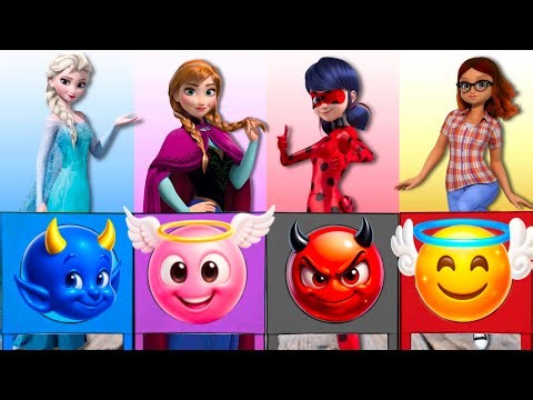 Heaven vs Hell Fashion Battle | Elsa, Anna, Ladybug & Alya Transformation