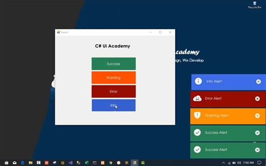 C# Winform - Custom Notification自定义通知提示