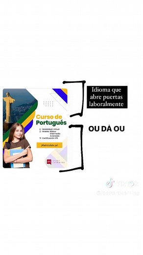 Enseñamos portugués, lo que piensan nuestros alumnos 🤭✨ #portugues #oudaoudesce #oudaoudescechallenge #brasil #peru