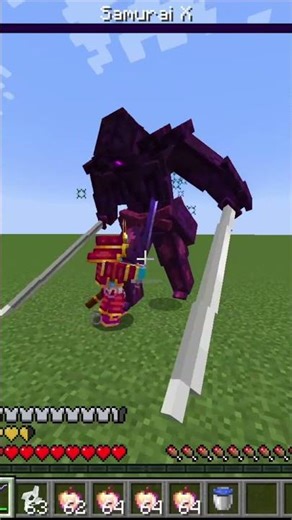 Samurai Boss Fight In Minecraft #short #shorts #gaming #minecraft #minecraftbossfight #samurai